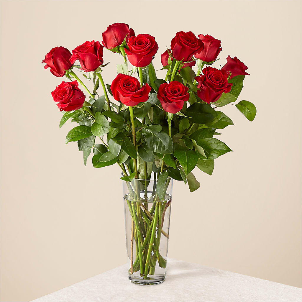 Long Stem Red Rose Bouquet – Citrus Valley Florist, West Covina CA