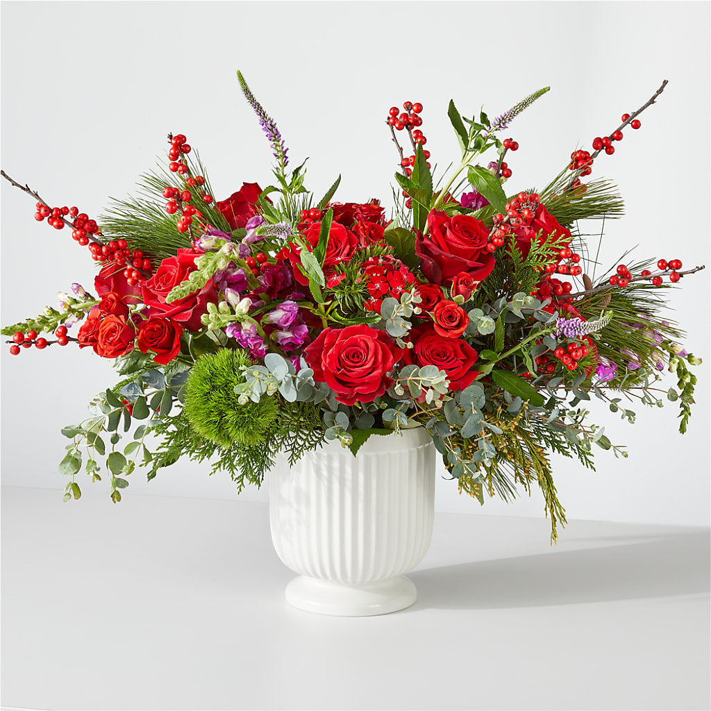 Big Red Bow Bouquet – Citrus Valley Florist, West Covina CA