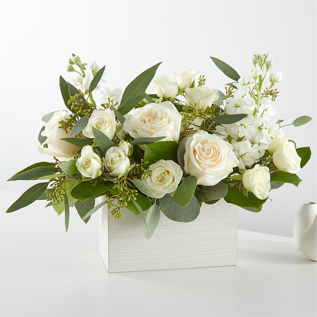 Fresh Linen Box Bouquet – Citrus Valley Florist, West Covina CA