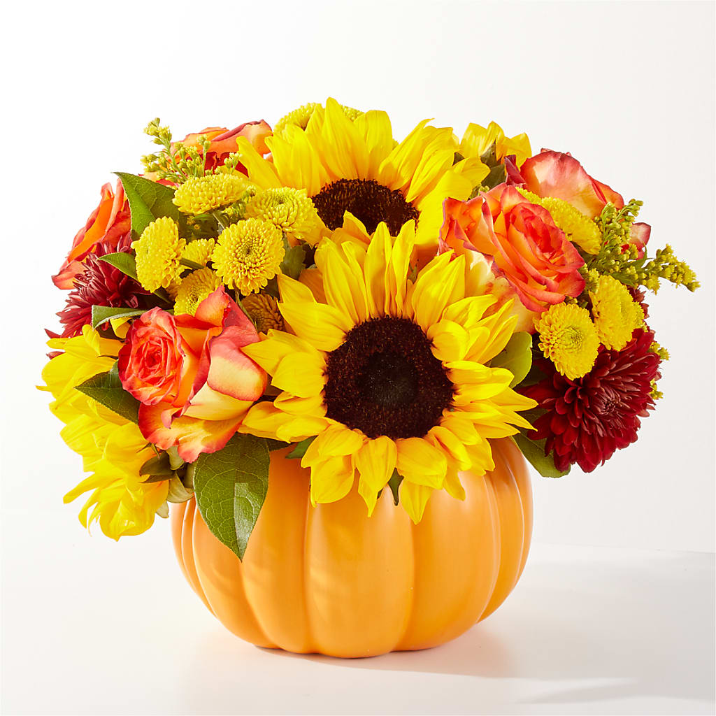 Golden Gourd Pumpkin Bouquet – Citrus Valley Florist, West Covina CA