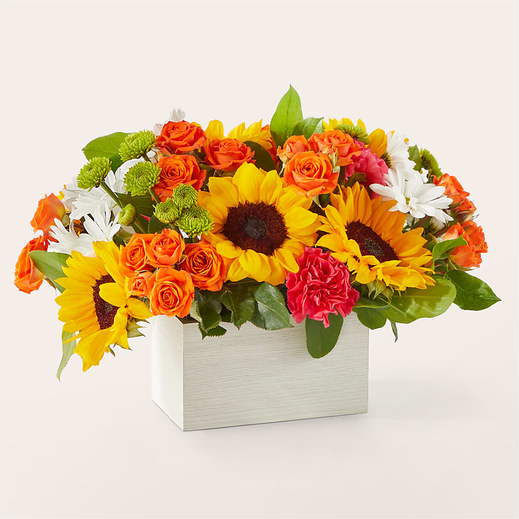 Sun-drenched Blooms Box Bouquet – Citrus Valley Florist, West Covina CA