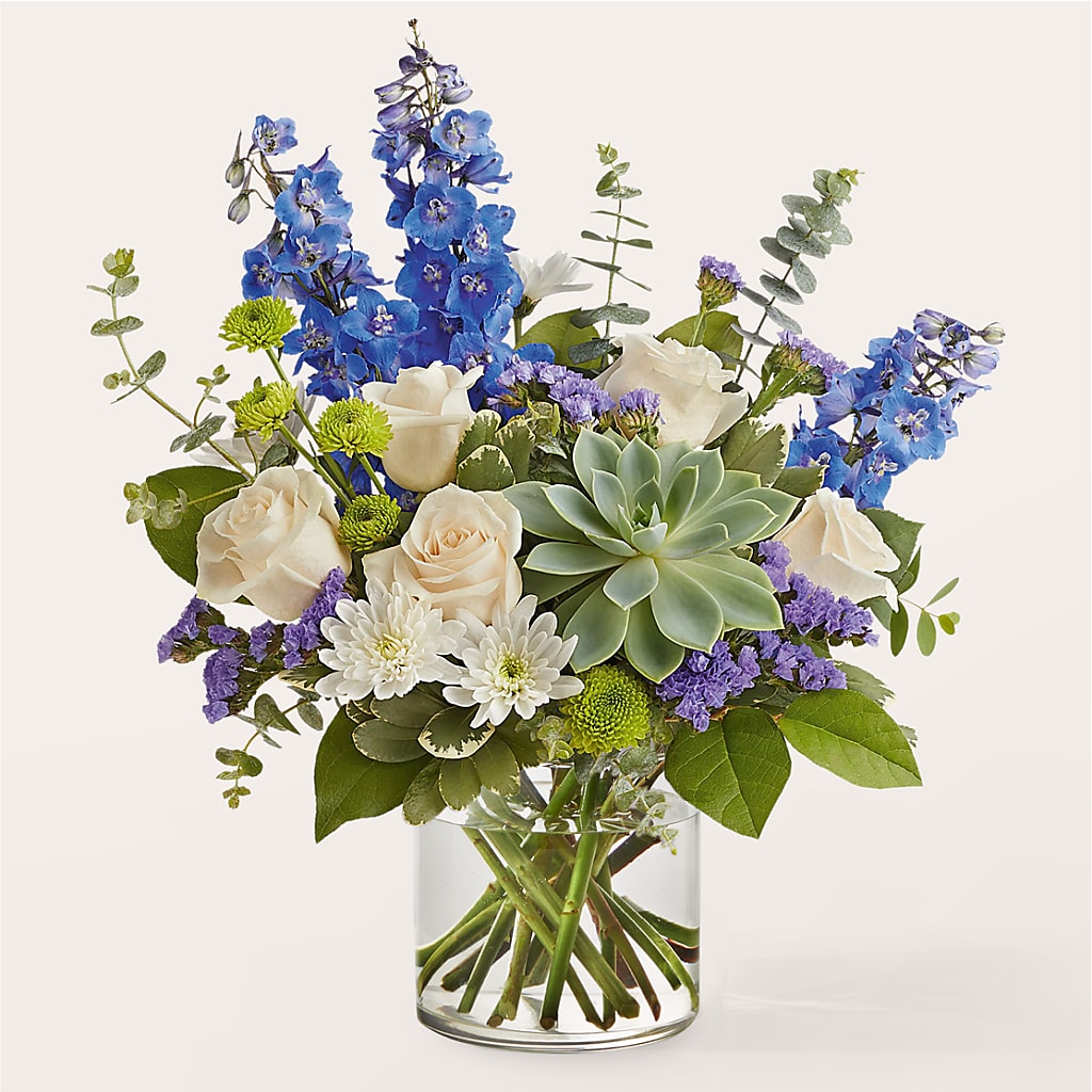 Cerulean Waves Bouquet – Citrus Valley Florist, West Covina CA