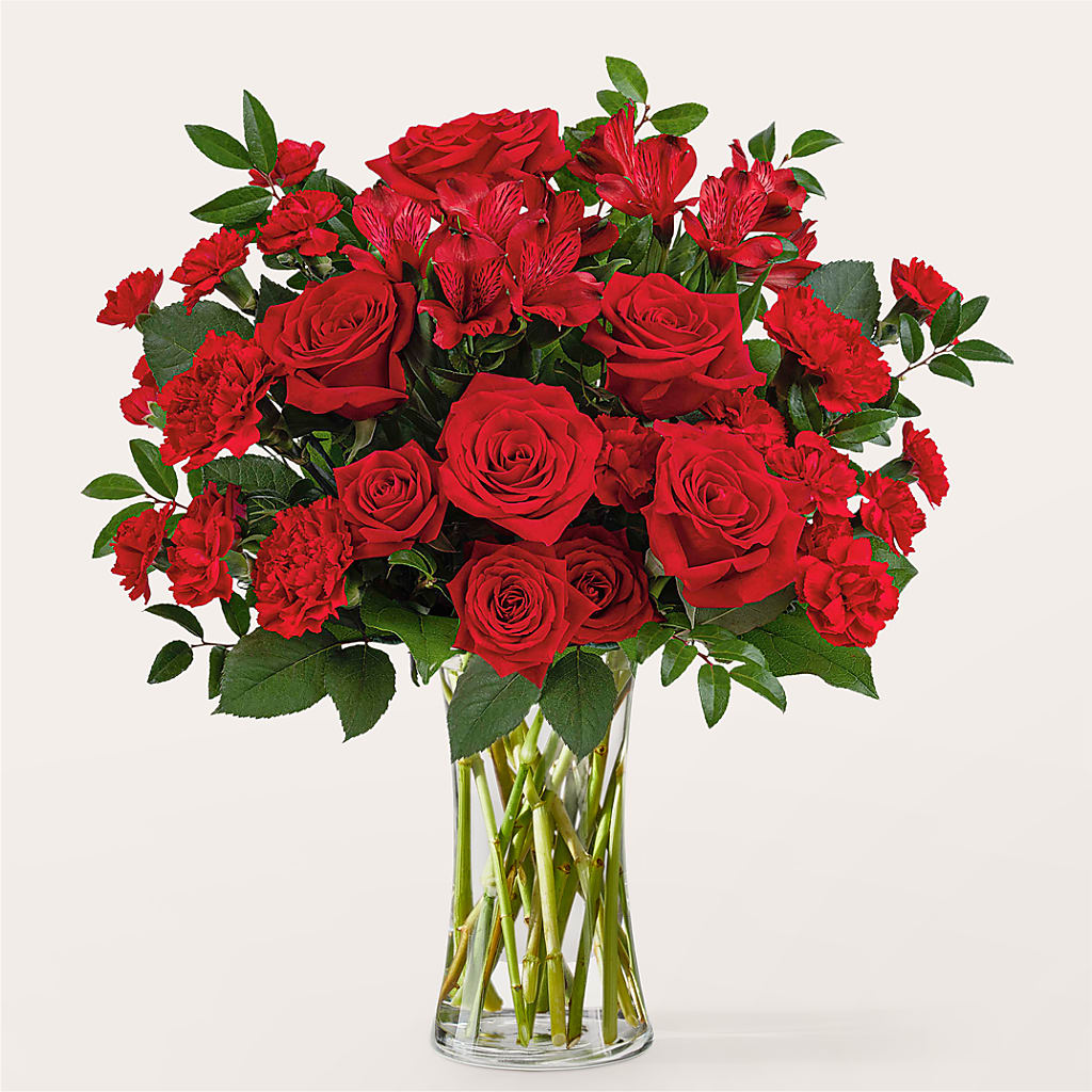 Brilliant Ruby Bouquet – Citrus Valley Florist, West Covina CA