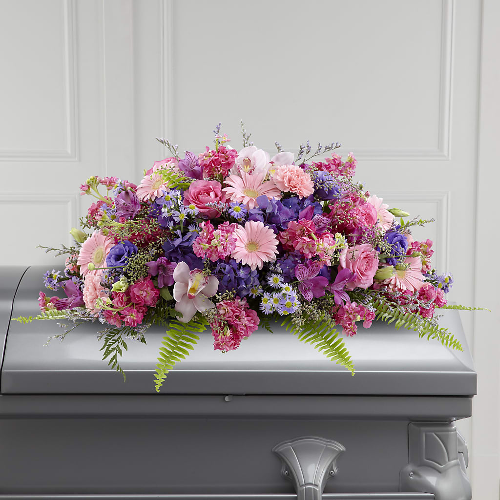 Glorious Garden Casket Spray – Citrus Valley Florist, West Covina CA