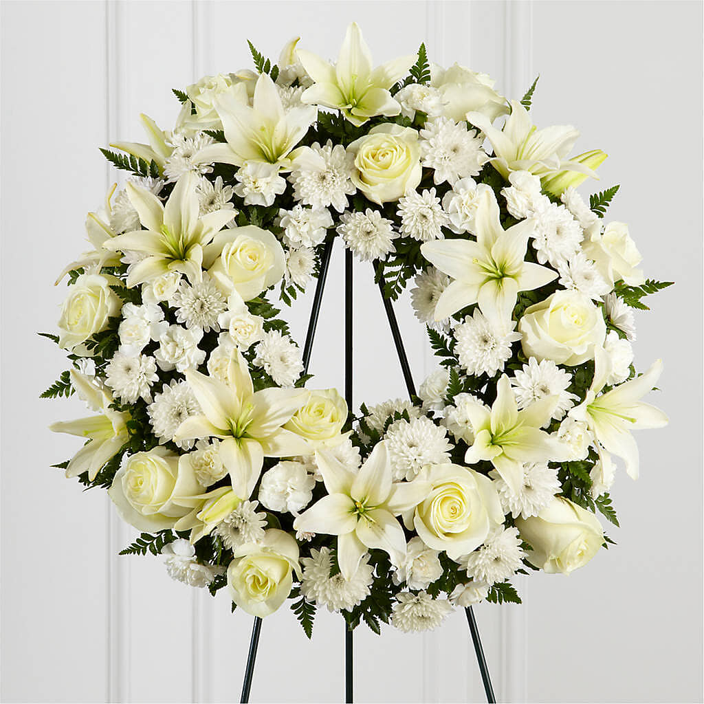 Treasured Tribute Wreath – Citrus Valley Florist, West Covina CA
