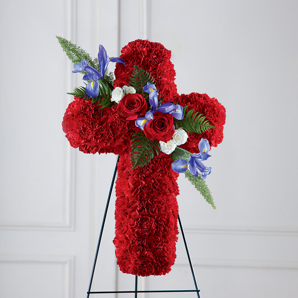 Faithful Hero Floral Cross – Citrus Valley Florist, West Covina CA