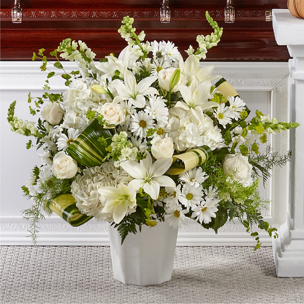 Thoughts of Tranquility Floor Basket – Citrus Valley Florist, West Covina CA