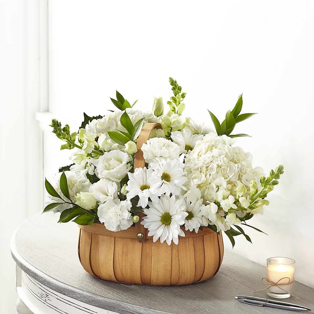 Pure Ivory Basket – Citrus Valley Florist, West Covina CA