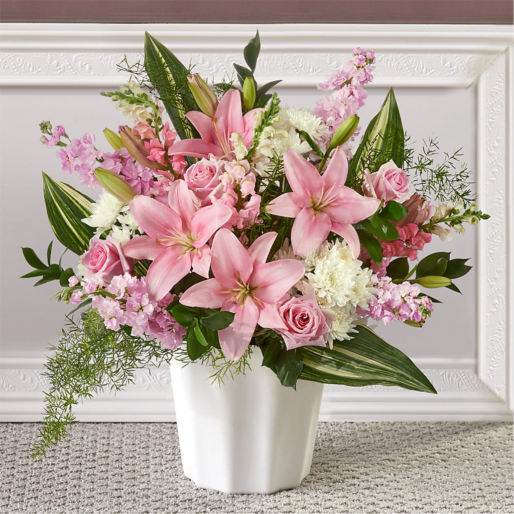 Simply Serene Floor Basket – Citrus Valley Florist, West Covina CA
