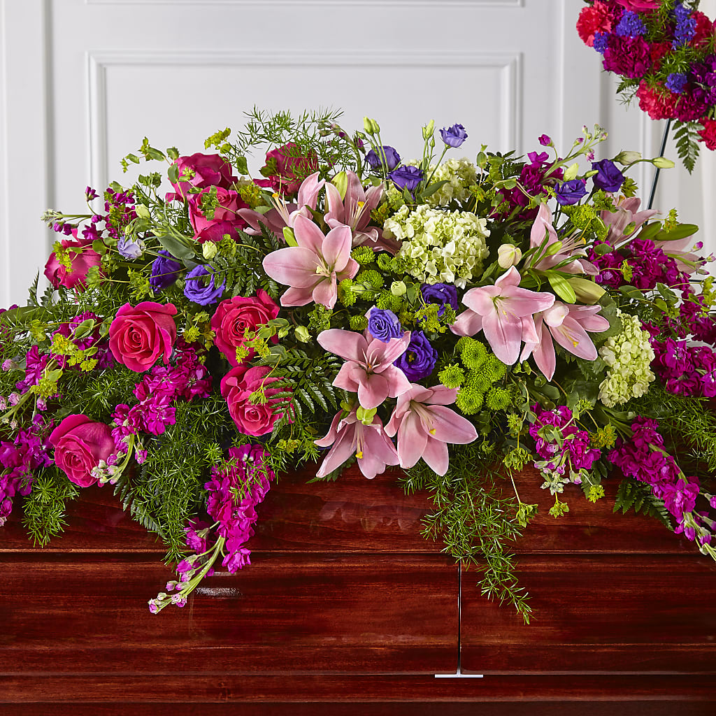 Radiant Tribute Casket Spray – Citrus Valley Florist, West Covina CA