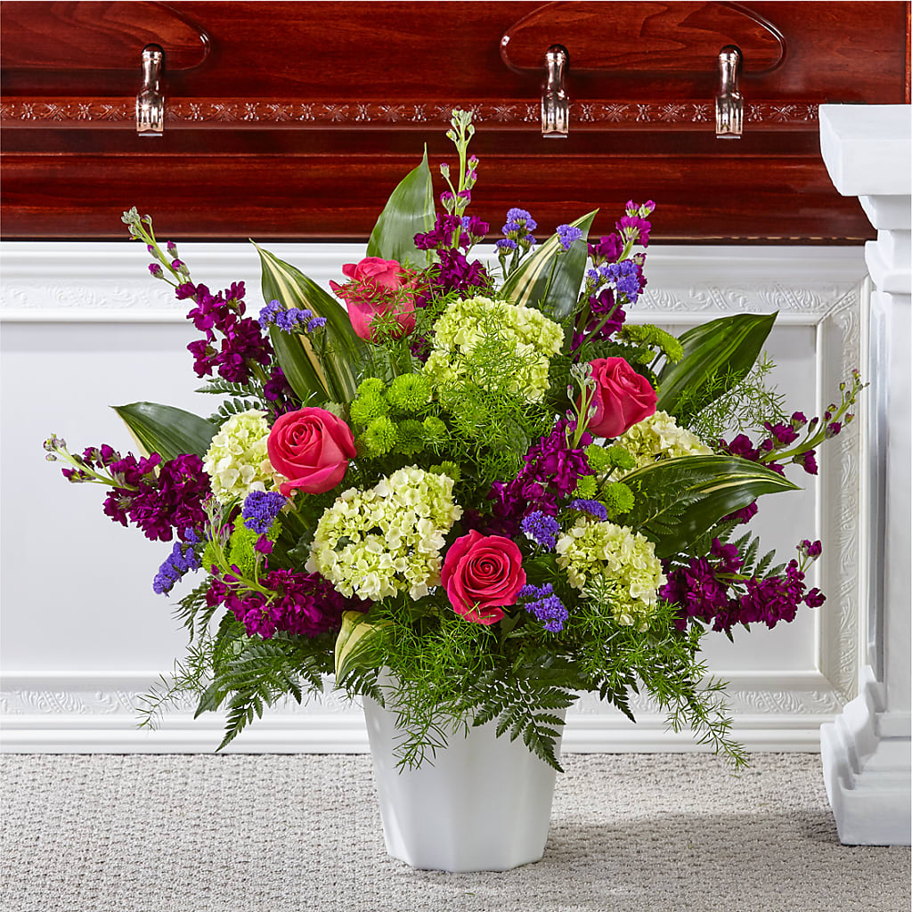 Beautiful Horizons Floor Basket – Citrus Valley Florist, West Covina CA