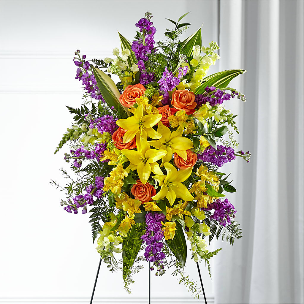 Thoughtful Prayers Standing Spray – Citrus Valley Florist, West Covina CA