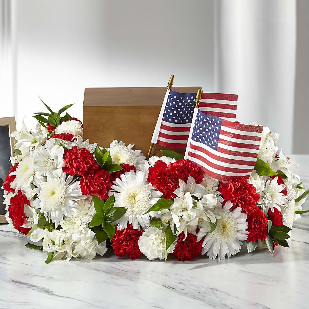 Spirit of Patriotism Cremation Adornment – Citrus Valley Florist, West Covina CA