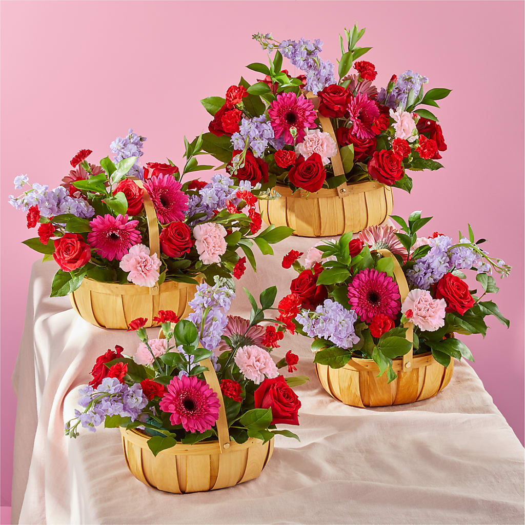 Pink Picnic Basket – Citrus Valley Florist, West Covina CA