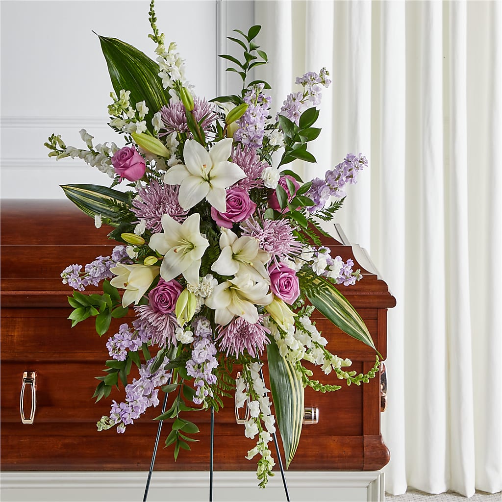 Grateful Hearts Standing Spray – Citrus Valley Florist, West Covina CA