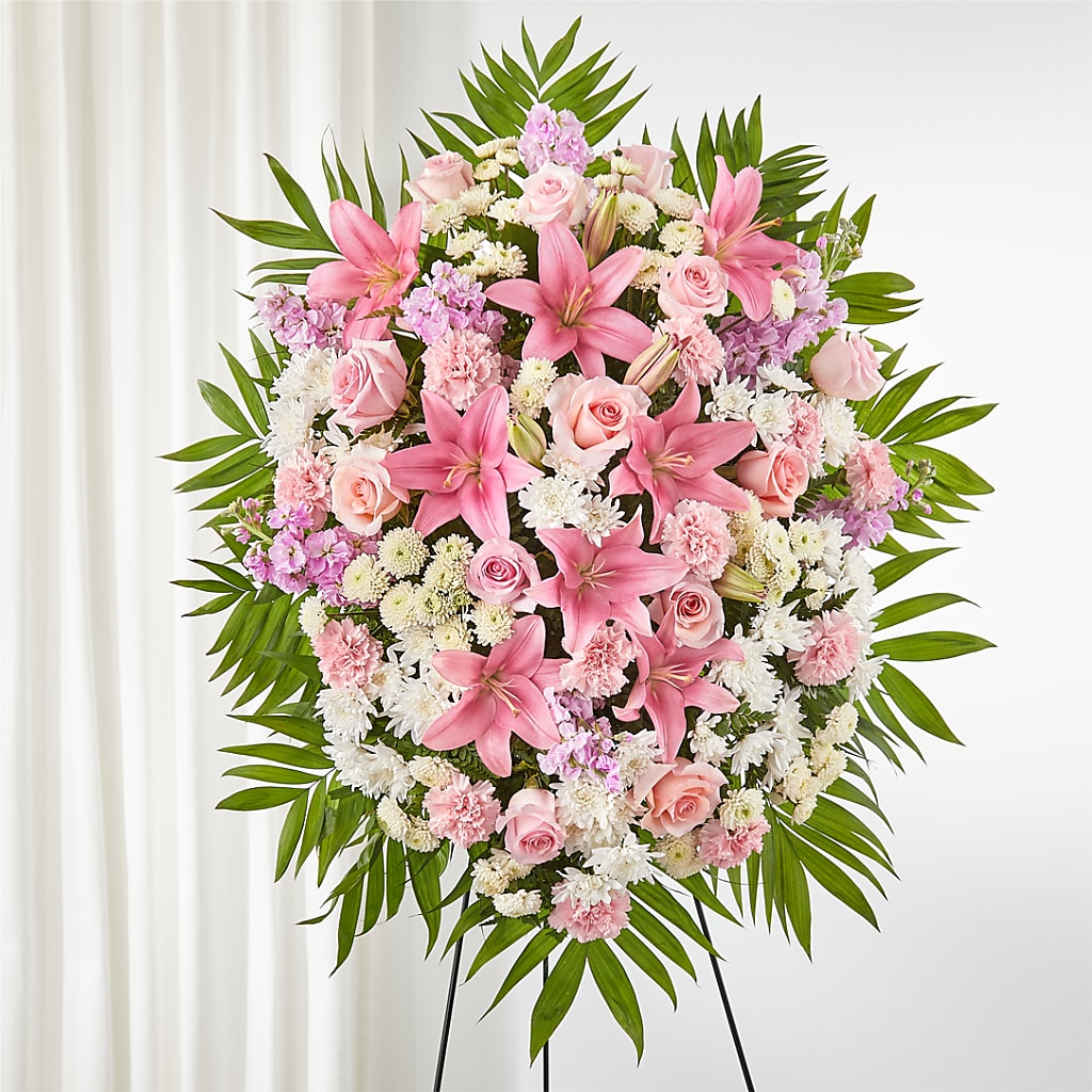 Offering Solace Standing Spray – Citrus Valley Florist, West Covina CA