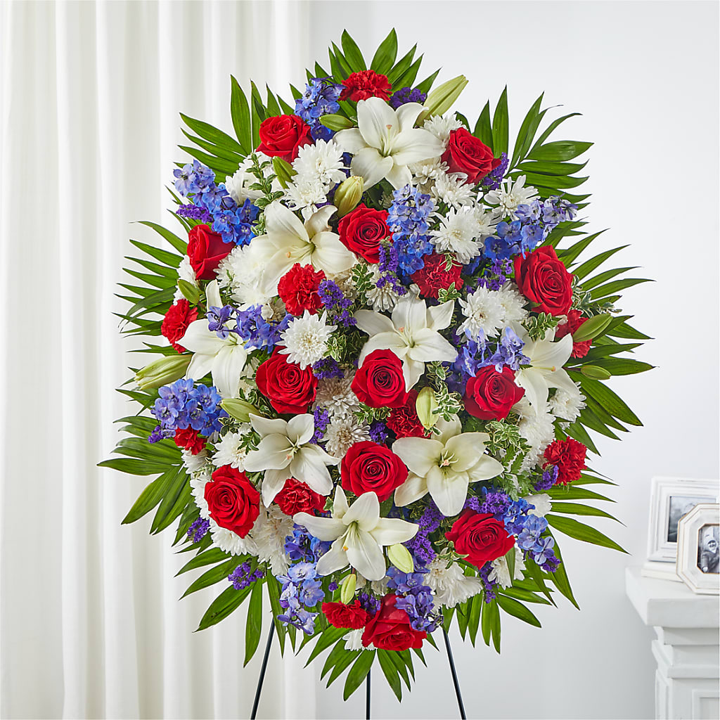 Cherished Service Standing Spray – Citrus Valley Florist, West Covina CA