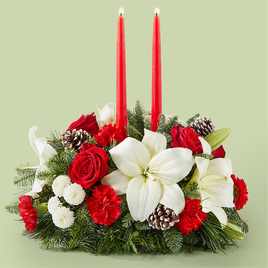Seasonal Festivities Centerpiece – Citrus Valley Florist, West Covina CA