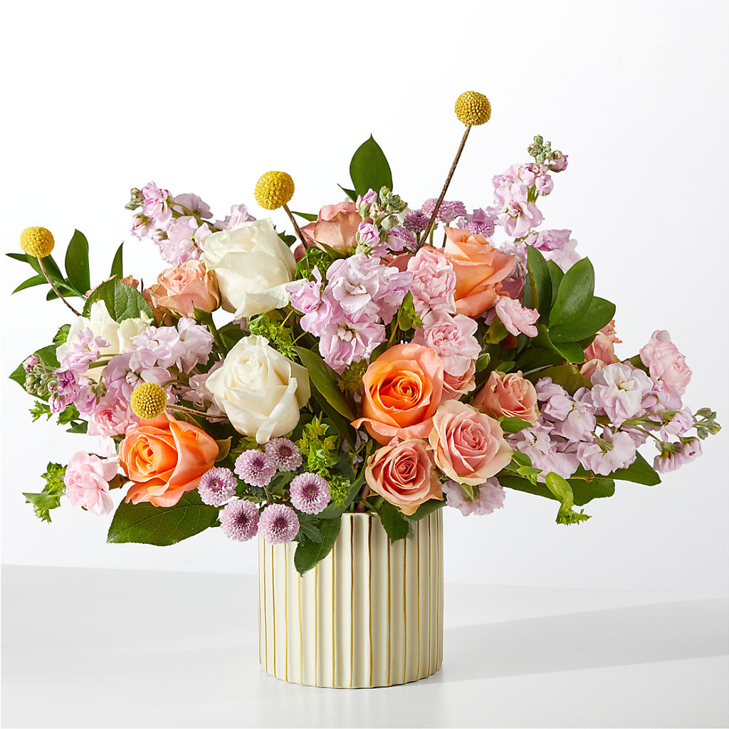 French Market Bouquet with Ivory Vase – Citrus Valley Florist, West Covina CA