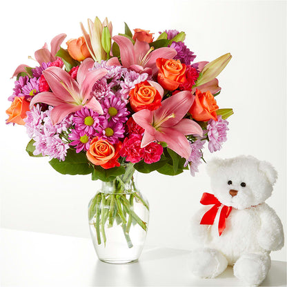 One and Only Bouquet and Bear Bundle –  Citrus Valley Florist, West Covina CA
