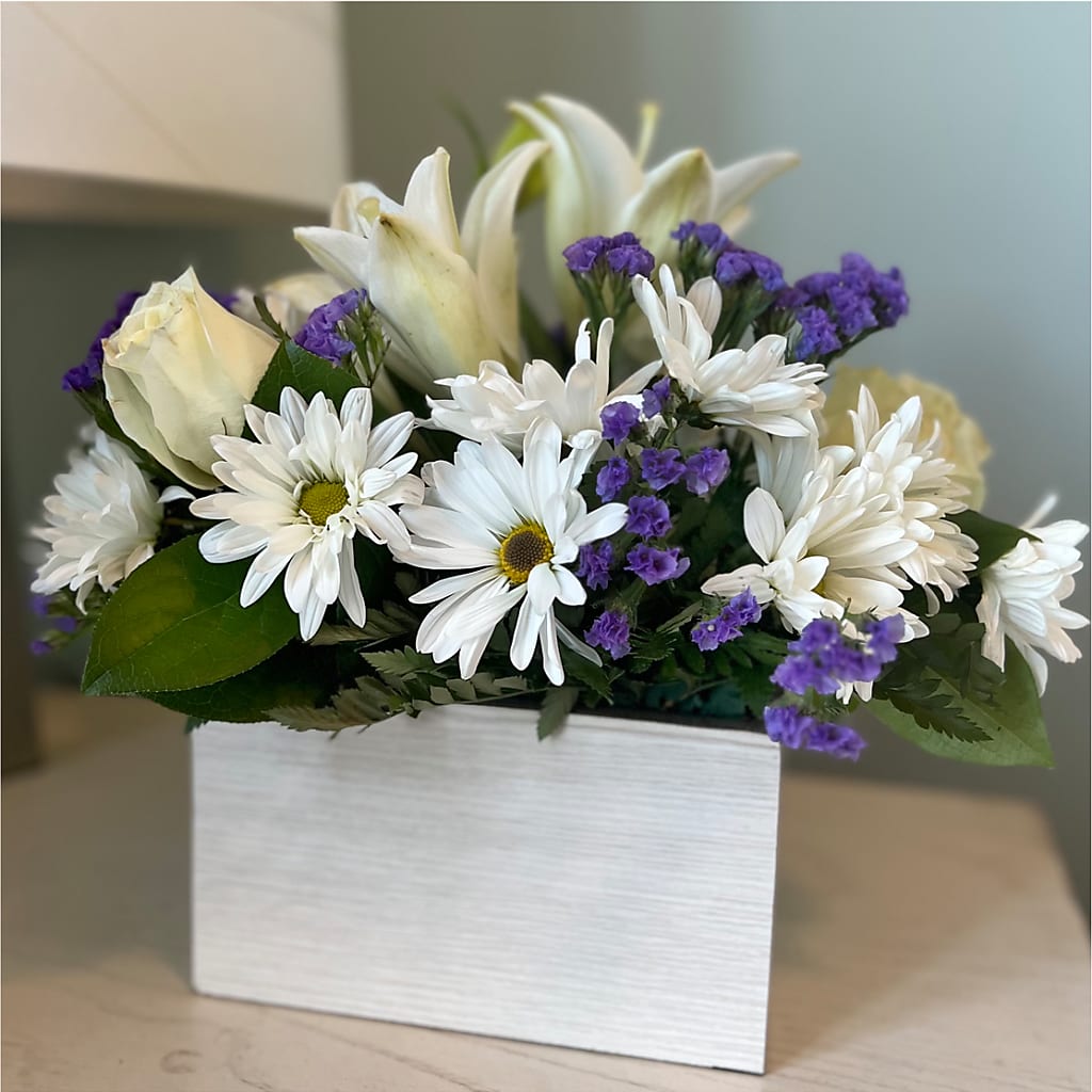 Beyond Blue Box Bouquet –  Citrus Valley Florist, West Covina CA