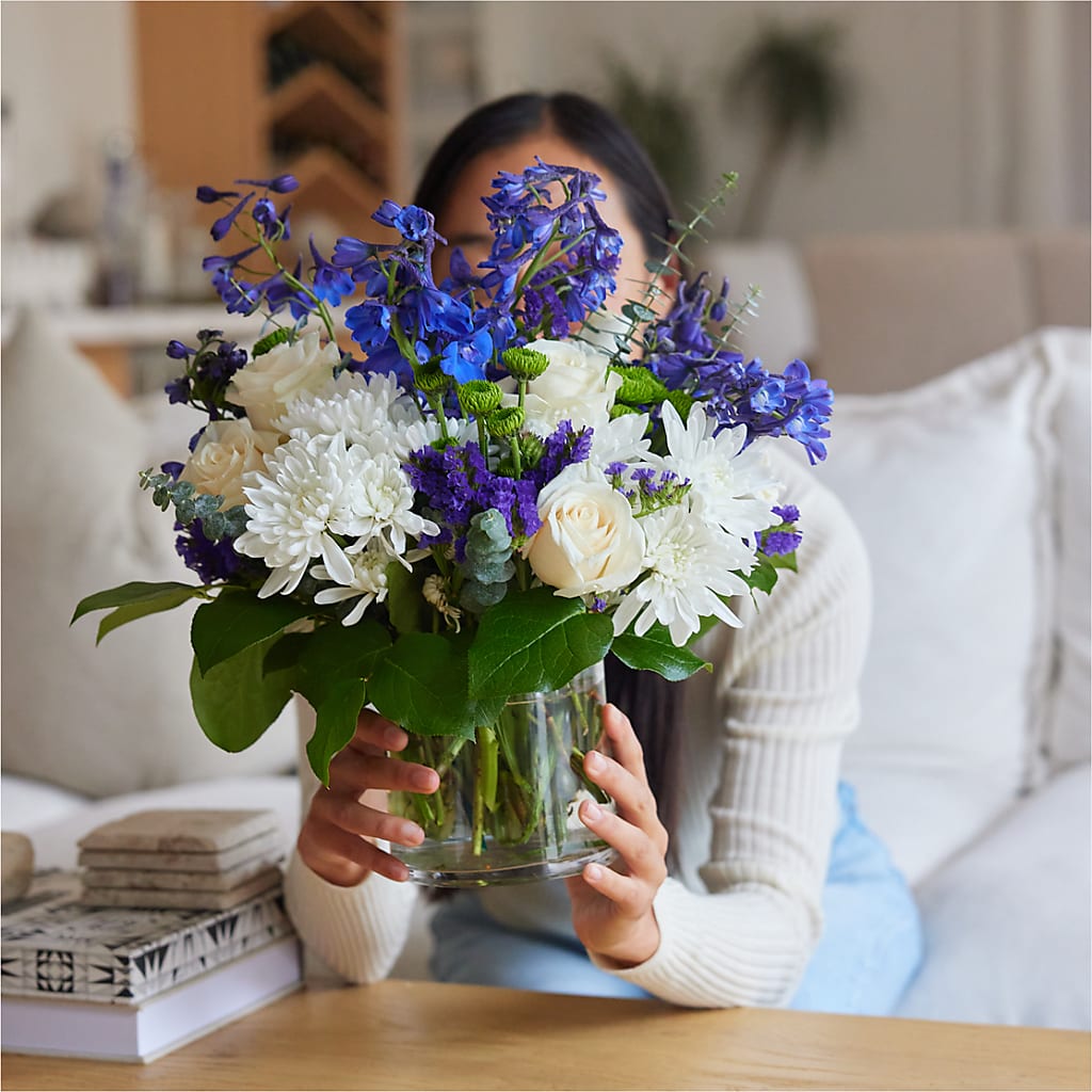 Cerulean Waves Bouquet –  Citrus Valley Florist, West Covina CA