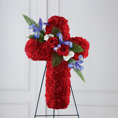 Faithful Hero Floral Cross –  Citrus Valley Florist, West Covina CA