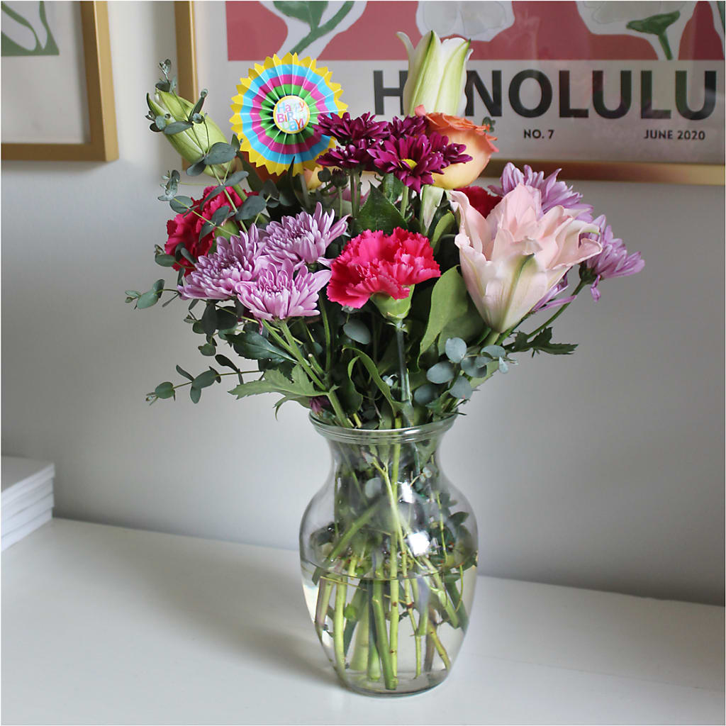 Light of My Life Bouquet & Happy Birthday Topper –  Citrus Valley Florist, West Covina CA