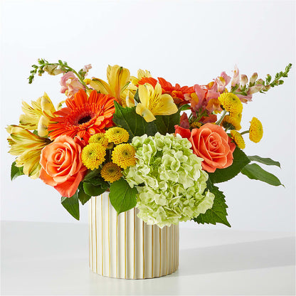 Autumn Sunshine Bouquet with Ivory Vase –  Citrus Valley Florist, West Covina CA