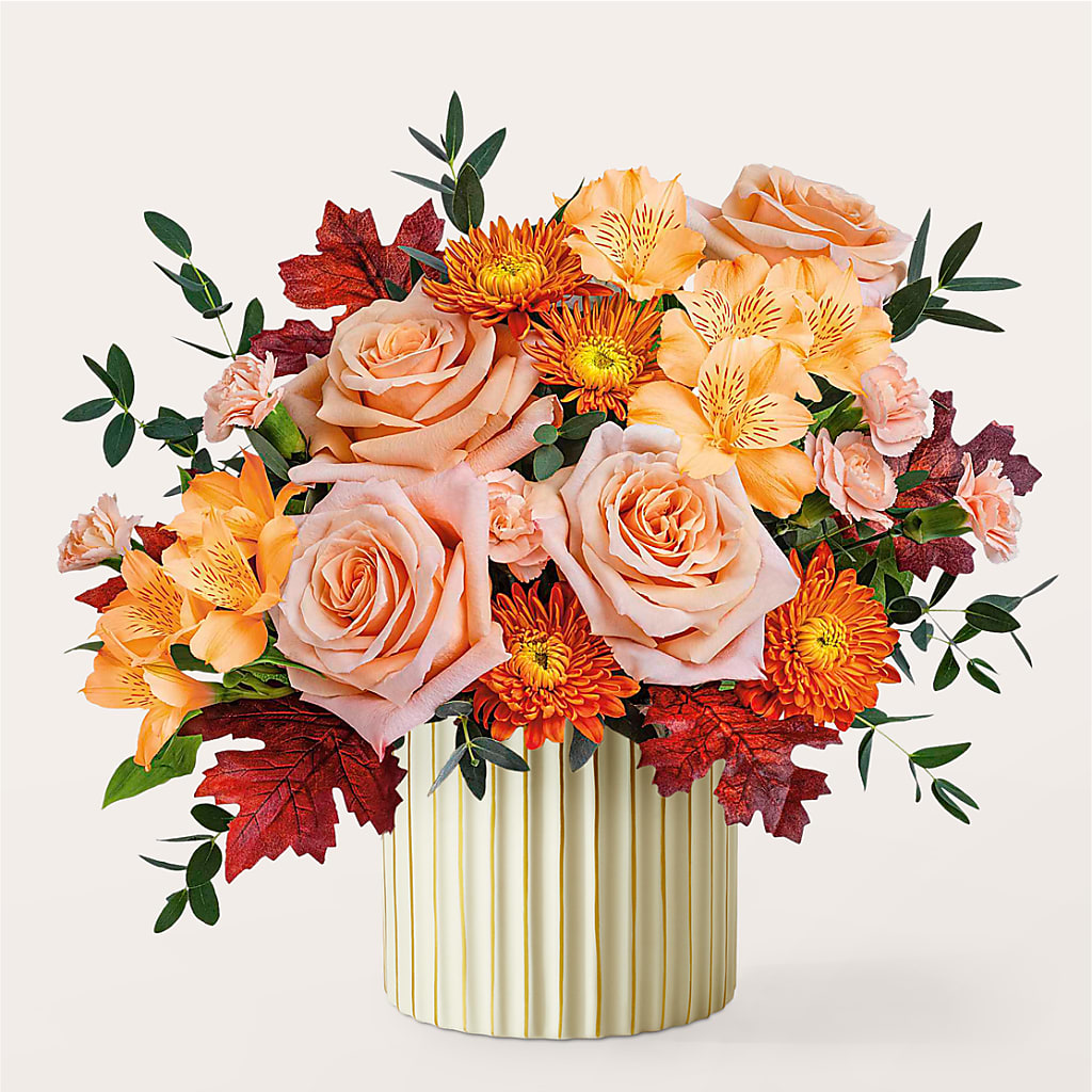 Spiced Latte Bouquet with Ivory Vase –  Citrus Valley Florist, West Covina CA