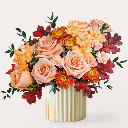 Spiced Latte Bouquet with Ivory Vase –  Citrus Valley Florist, West Covina CA