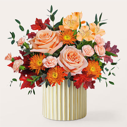 Spiced Latte Bouquet with Ivory Vase –  Citrus Valley Florist, West Covina CA