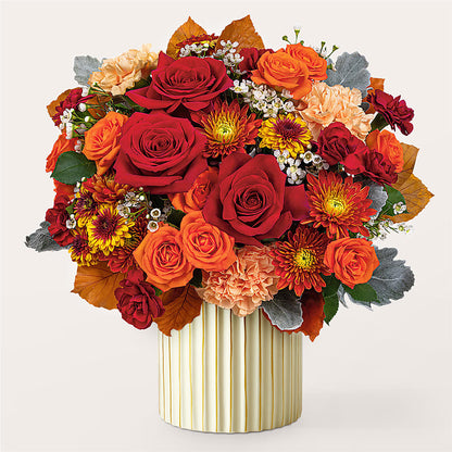 Merlot Bouquet with Ivory Vase –  Citrus Valley Florist, West Covina CA