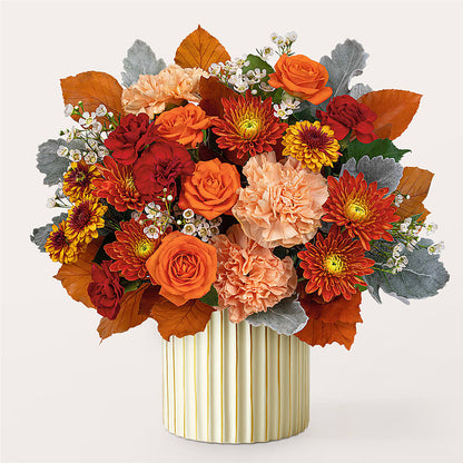 Merlot Bouquet with Ivory Vase –  Citrus Valley Florist, West Covina CA