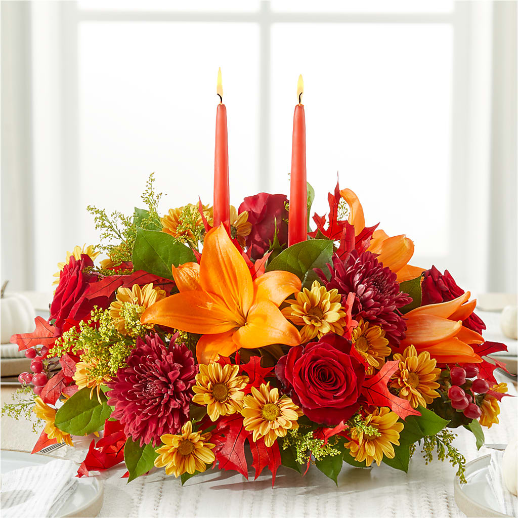 Autumn's Embrace Centerpiece –  Citrus Valley Florist, West Covina CA