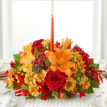 Autumn's Embrace Centerpiece –  Citrus Valley Florist, West Covina CA