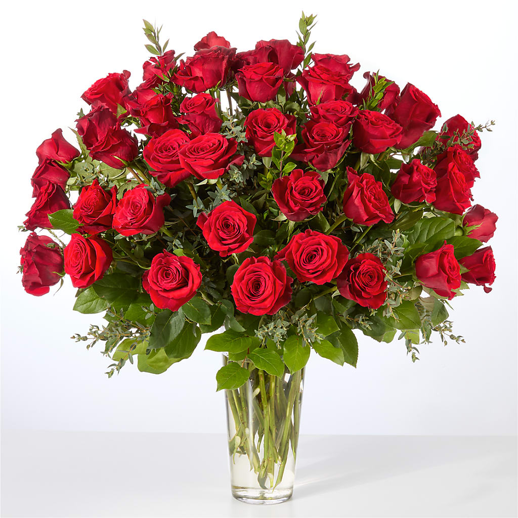 Forever Yours Fifty Stem Red Rose Bouquet –  Citrus Valley Florist, West Covina CA