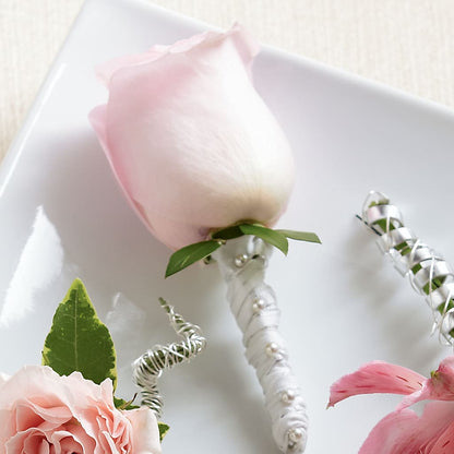 Pink Rose Boutonniere –  Citrus Valley Florist, West Covina CA