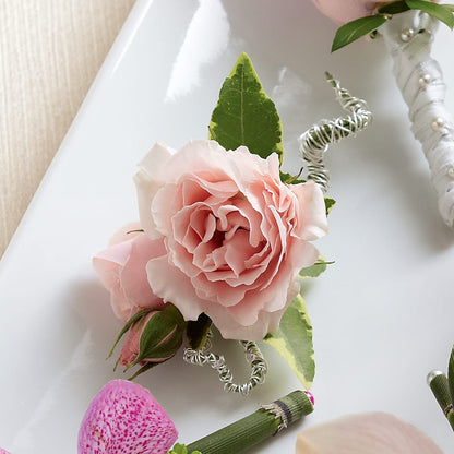 Pink Spray Rose Boutonniere –  Citrus Valley Florist, West Covina CA