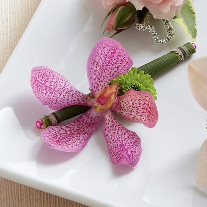Pink Mokara Boutonniere –  Citrus Valley Florist, West Covina CA