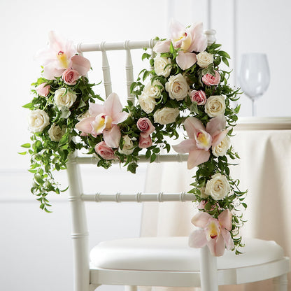 Orchid Rose Chair Décor –  Citrus Valley Florist, West Covina CA