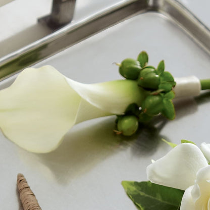 White Calla Boutonniere –  Citrus Valley Florist, West Covina CA